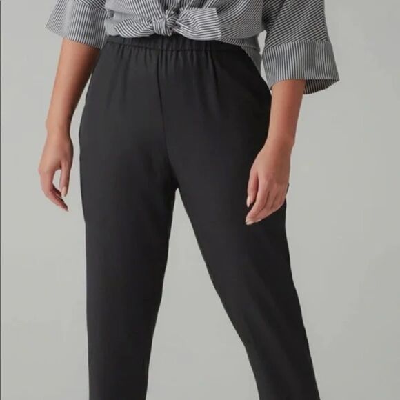 Vetta Capsule Tencel Tapered Pants Pull-On Purple Medium Pockets Comfortable - Picture 10 of 14
